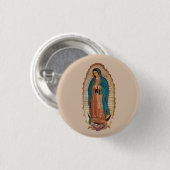 Badge Rond 2,50 Cm Virgen de Guadalupe (Devant & derrière)