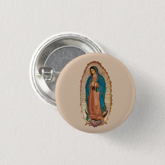 Badge Rond 2,50 Cm Virgen de Guadalupe (Devant & derrière)