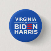 Badge Rond 2,50 Cm Virginie pour Biden Harris (Devant)
