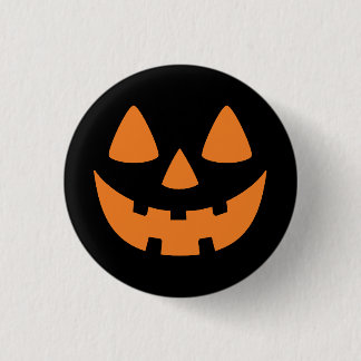 Badge Rond 2,50 Cm Visage de citrouille, Jack O Lanterne