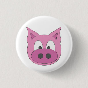 Badge Rond 2,50 Cm Visage de Piggy