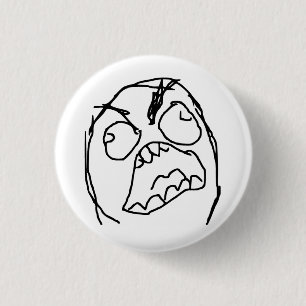 Badge Rond 2,50 Cm Visage fâché Meme de rage de Fuu Fuuu de type de