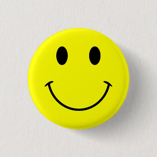 Badge Rond 2,50 Cm Visage jaune vif mignon (Devant)