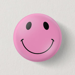 Badge Rond 2,50 Cm Visage rose