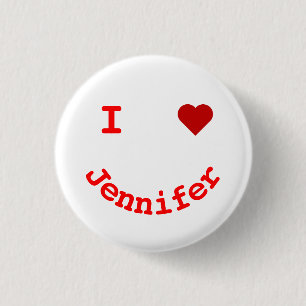 Badge Rond 2,50 Cm Visage souriant Personnalisé I Coeur