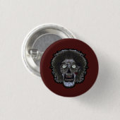 Badge Rond 2,50 Cm Visage ZOMBIE - Visage couleur (Devant & derrière)