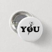 Badge Rond 2,50 Cm Vissez-vous vis (Devant & derrière)