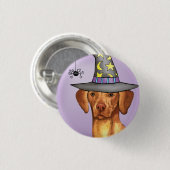 Badge Rond 2,50 Cm Vizsla Witch (Devant & derrière)