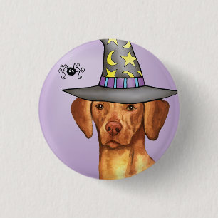 Badge Rond 2,50 Cm Vizsla Witch
