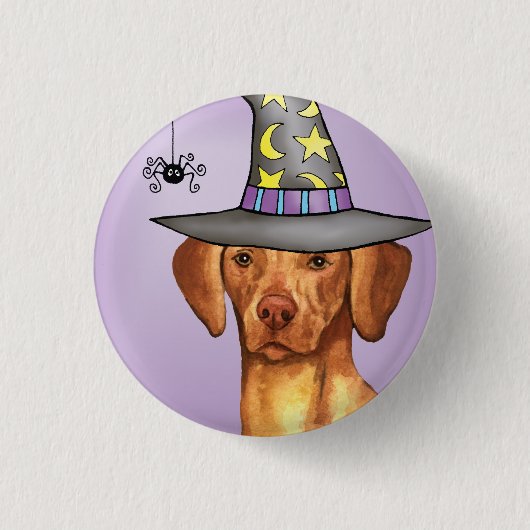 Badge Rond 2,50 Cm Vizsla Witch (Devant)