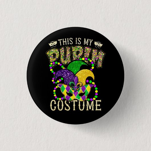 Badge Rond 2,50 Cm Voici Mon Costume Purim Juif Purim Mardi Gras M (Devant)