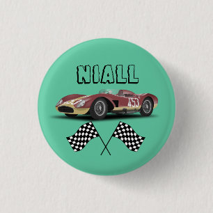 Badge Rond 2,50 Cm Voiture de course sportive