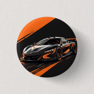 Badge Rond 2,50 Cm Voiture de sport stylisée