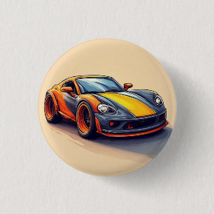 Badge Rond 2,50 Cm Voiture de sport vibrante au design moderne