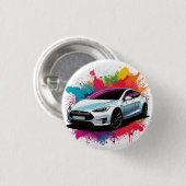 Badge Rond 2,50 Cm Voiture électrique moderne (Devant & derrière)