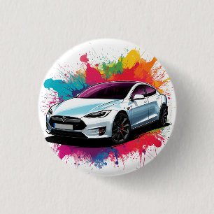 Badge Rond 2,50 Cm Voiture électrique moderne