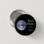 Badge Rond 2,50 Cm Voix verte Voter bleu (vert clair) (Devant & derrière)