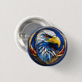 Badge Rond 2,50 Cm "Vol d'aigle" (Devant & derrière)