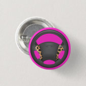 Badge Rond 2,50 Cm Volant à motif de guépard (Devant & derrière)
