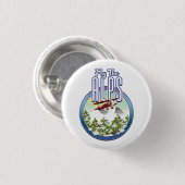 Badge Rond 2,50 Cm Voler Les Alpes (Devant & derrière)