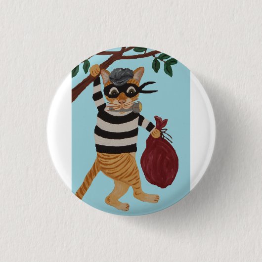 Badge Rond 2,50 Cm Voleur de Chat (Devant)
