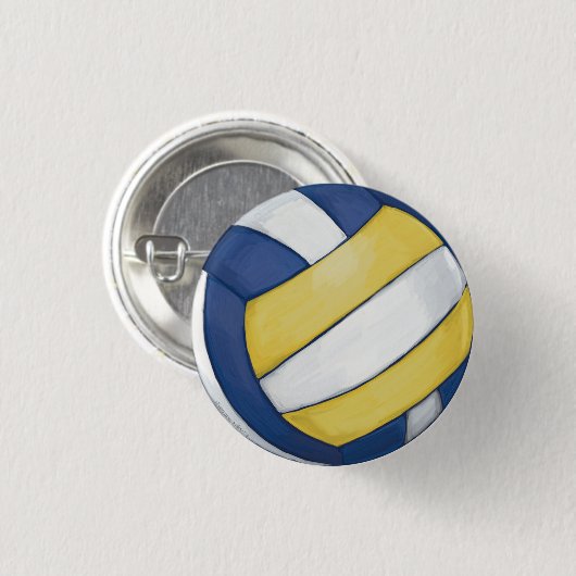 Badge Rond 2,50 Cm Volley-ball (Devant & derrière)