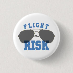 Badge Rond 2,50 Cm Vols d'aviation à risque de vol