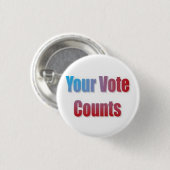 Badge Rond 2,50 Cm Vos comptes de vote (Devant & derrière)