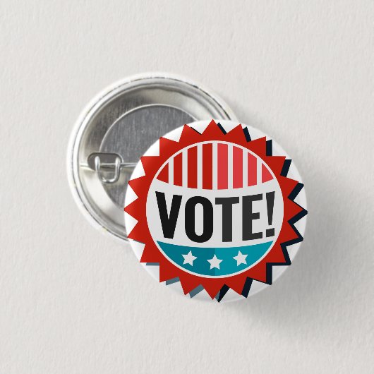 Badge Rond 2,50 Cm Vote (Devant & derrière)