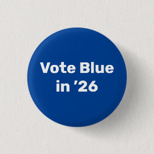 Badge Rond 2,50 Cm Vote Blue en 2026
