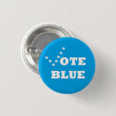 Badge Rond 2,50 Cm Vote Blue - Pin (Devant & derrière)