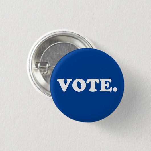 Badge Rond 2,50 Cm "Vote" blue white - (Devant & derrière)