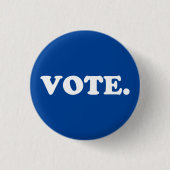Badge Rond 2,50 Cm "Vote" blue white - (Devant)