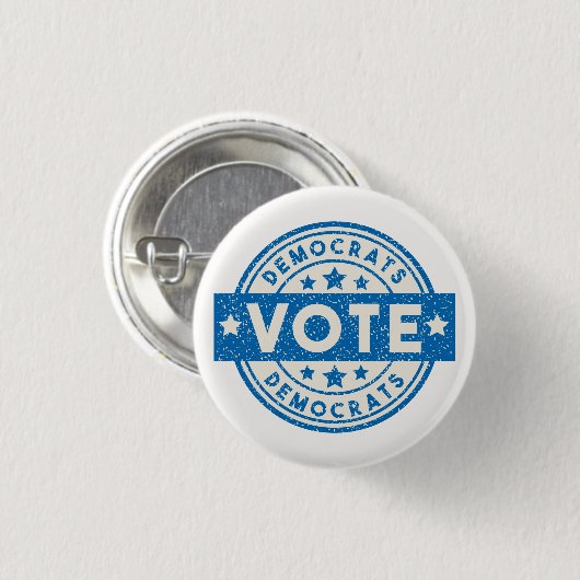 Badge Rond 2,50 Cm Vote démocrate (Devant & derrière)