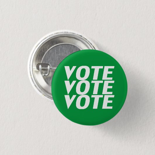 Badge Rond 2,50 Cm vote green and white (Devant & derrière)
