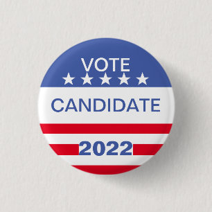 Badge Rond 2,50 Cm VOTE Personnalisable 2022 ELECTION
