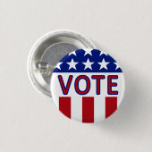 Badge Rond 2,50 Cm Vote - petit bouton (Devant & derrière)