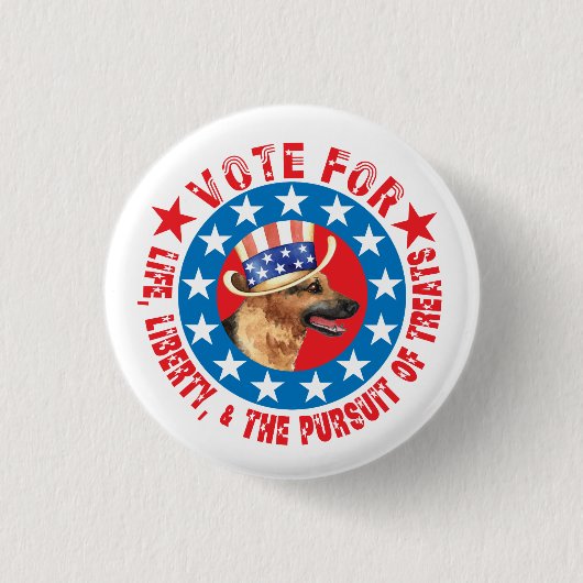 Badge Rond 2,50 Cm Vote pour GSD (Devant)