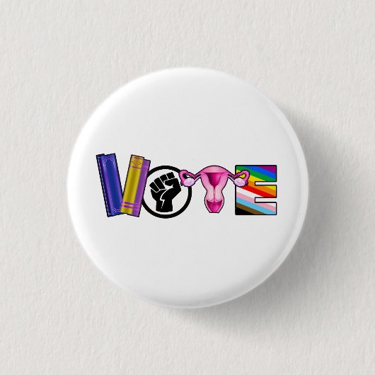 Badge Rond 2,50 Cm Vote pour les droits de l'homme (Devant)