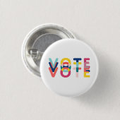 Badge Rond 2,50 Cm Voter pour Vibrant Rainbow Modern (Devant & derrière)