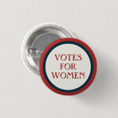 Badge Rond 2,50 Cm Votes pour les femmes | Bouton | Rouge et bleu (Devant & derrière)