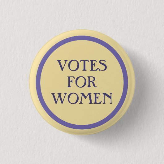 Badge Rond 2,50 Cm Votes pour les femmes | Bouton | Violet et jaune (Devant)