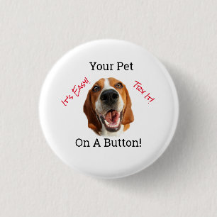 Badge Rond 2,50 Cm Votre animal sur un  