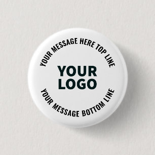 Badge Rond 2,50 Cm Votre logo ou image   Texte éditable gras
