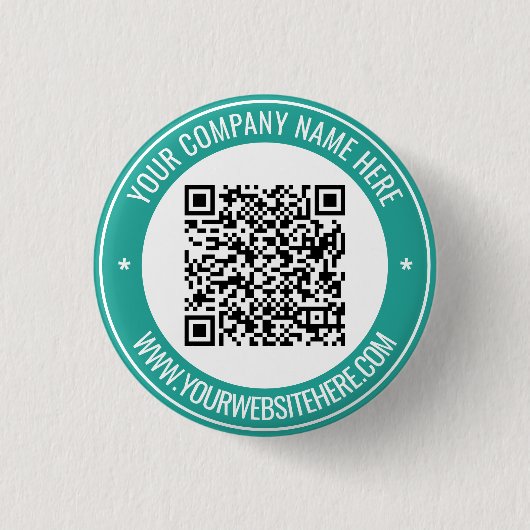 Badge Rond 2,50 Cm Votre nom de code QR Site Web Bouton promotionnel (Devant)