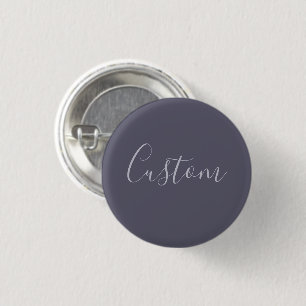 Badge Rond 2,50 Cm Votre nom Écriture élégante lavande sur violet b