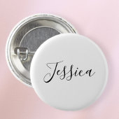 Badge Rond 2,50 Cm Votre nom | Script élégant
