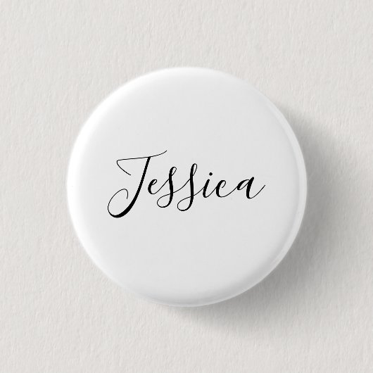 Badge Rond 2,50 Cm Votre nom | Script élégant (Devant)