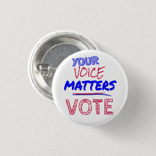 Badge Rond 2,50 Cm Votre voix compte - VOTER