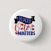 Badge Rond 2,50 Cm Votre vote compte (Devant)